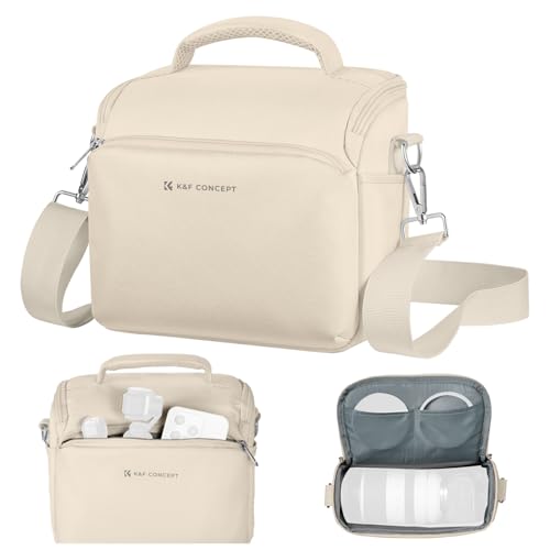 K&F Concept Kamera-Rucksack Schultertasche SLR-Taschen Umhängetasche Liner-Tasche Taschen für Fotografen Geeignet für den täglichen Gebrauch (Beige)