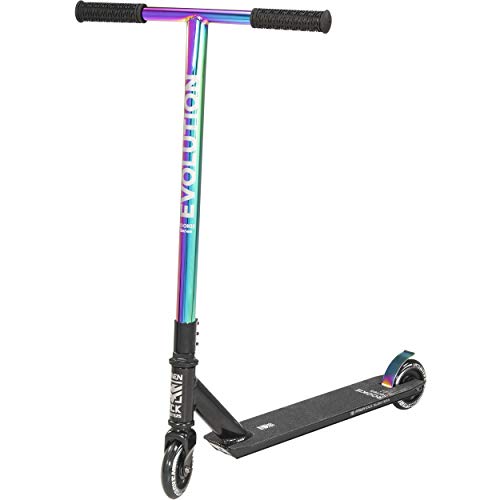 RAVEN Scooter Stunt Freestyle Tricks Roller Kickscooter für Kinder Jugendliche |100mm PU Räder | ABEC-9 Kugellager (Rookie Neo Chrome, 100mm)