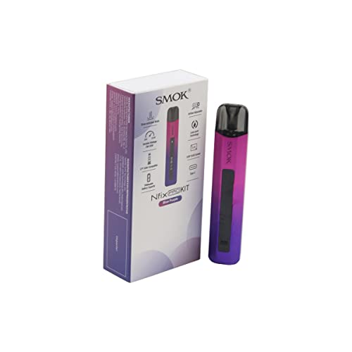 Smok Nfix Pro Pod Kit 2 ml Kartusche 25 W Vape-Gerät Eingebauter 700-mAh-Akku Zugaktivierter Modus 1,2 Ohm LP1-Spule Kein Nikotin Blau Lila