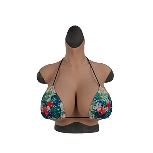 GOUTUI Silikon Brustplatte Silikon Gefüllt I Cup Realistische Haut Naturgetreue Fake Breasts Weiches Silikon für Cross-Dressing Transvestite Herren BH Rag Shemale 1 Elfenbein