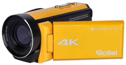 Rollei Movieline UHD5mWaterproof - 4K Camcorder, 5m wasserdicht, mit 13 MP hohe Auflösung für Outdoor-Abenteuer