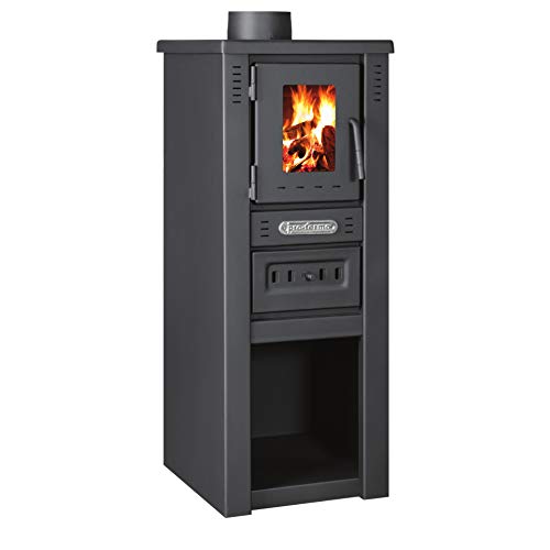 ProTermo Lava Basic Anthrazit Kaminofen mit Schamottsteinen 6,5 kW Heizleistung 33x36x82 cm Holzofen mit Sichtfenster - Bauart 2