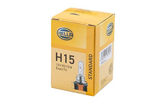 HELLA 8GJ 168 119-001 Glühlampe - H15 - Standard - 12V - 55/15W - Sockelausführung: PGJ23t-1 - Schachtel - Menge: 1