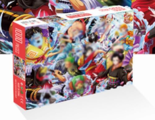 Puzzle Anime Puzzle 1000 Teile Film Puzzle Lu-ffy Puzzle Anime Puzzle Herausforderndes Puzzle Großes Foto Poster Puzzle Farbenfrohes Legespiel für Anime Fans Erwachsene und Kinder
