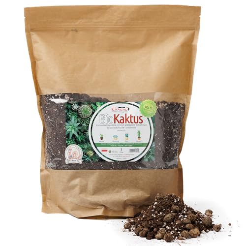 Ekagro Kakteenerde 5L | Sukkulentenerde und Aloe Vera Erde | Kaktuserde mit Wurmhumus | Perfekt Als Pflanzerde Zum Umtopfen | Natürliche Nährstoff- und Wasserverteilung