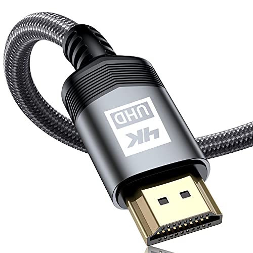 4K HDMI Kabel 5Meter, Sweguard HDMI 2.0 auf HDMI Kabel 4K@60Hz 18Gbps Nylon Geflechtkabel, vergoldete Anschlüsse mit Ethernet/Audio Rückkanal, kompatibel Video 4K UHD 2160p,HD 1080p, Xbox PS4 (Grau)