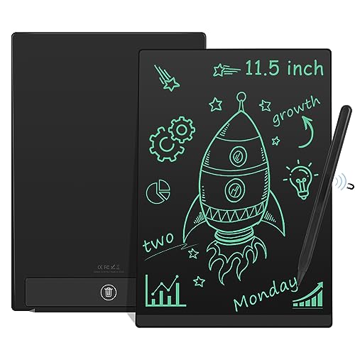 LCD Schreibtafel, Czemo 11.5 Zoll Vollbild LCD-Schreibtafeln für Erwachsene und Kinder mit Magnetisch, LCD Schreibbrett Digitales Zeichenbrett für Kühlschrank, Zeichnung, Memos (Dicke Schrift)