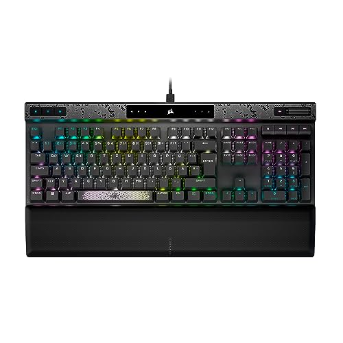 CORSAIR K70 MAX RGB Magnetisch-Mechanische Kabelgebundene Gaming-Tastatur - Einstellbare MGX-Schalter - PBT Double-Shot-Tastenkappen - iCUE-Kompatibel - PC, PS5, PS4, Xbox - QWERTZ DE - Stahlgrau