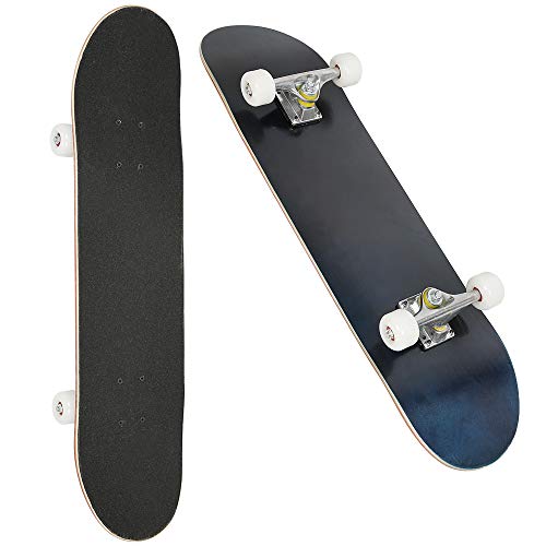 Skateboard für Anfänger, 31 Zoll, Skateboard, 7 Schichten Ahornholz, Skateboard mit ABEC-9-Kugellager für Erwachsene, komplett vormontiertes Skateboard (klassisch)