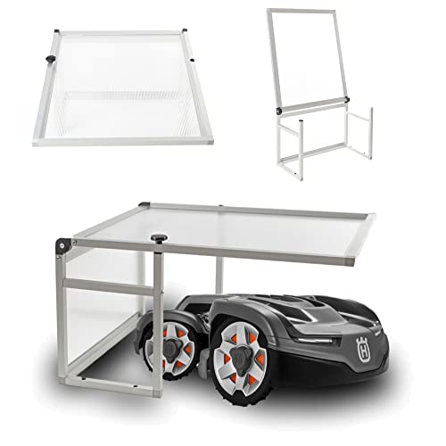 PreGaRo MÄHROBOTER & GARAGEN Carport Schutz vor Regen Rasenroboter Garagendach Mährobotergarage Premium Metall (PG700)