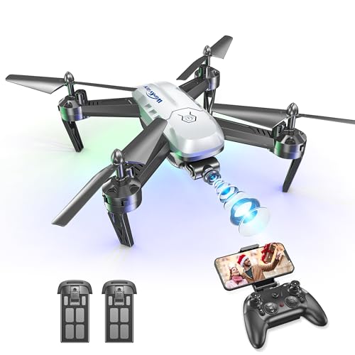 Wipkviey T6 Drohne mit kamera 1080p hd, WiFi FPV drone für Anfänger, RC Quadcopter mit 2 Batterien, Schwerkraft Sensor, Flip mode, Abflug/Landung mit einer Taste, One Taste Ruckkehr, Headless Mode