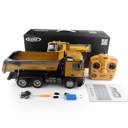 s-idee® S1573 Rc Dump Truck 1:14 LKW 10 Kanal Kipplader Huina 1573