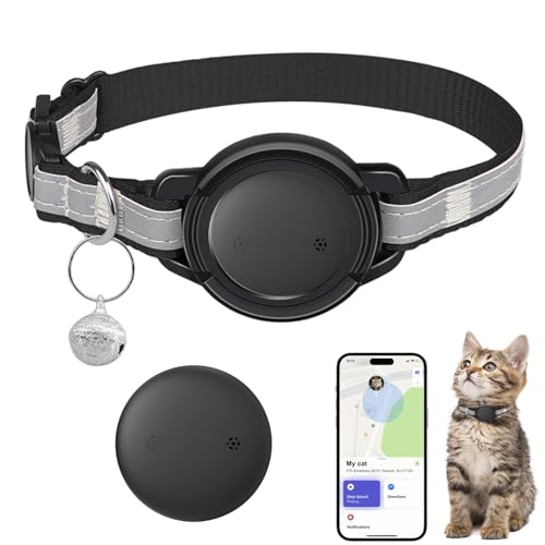 SmartTag Katzenhalsband,Mini Tracker Ohne ABO für Katze, (nur IOS) mit Reflektierendes GPS Katze Tracker Halsbänder, Tracking Standort von Haustieren, Arbeite mit Apple Find My (1 Pack)