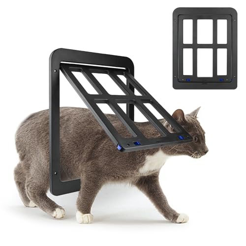 Hundeklappe Katzenklappe Haustierklappe Fiegengitter Magnetverschluss mit für Fliegengittertür Fenster,Katzenklappe Fliegengittertür Einfache Installation für Katzen/Hunde, 25 cm x 31,5 cm
