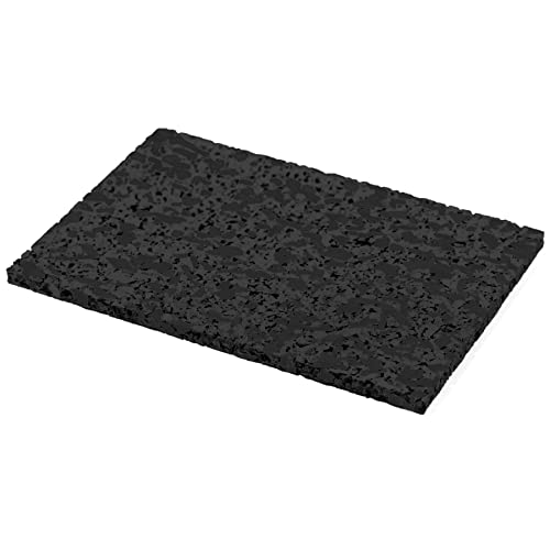 Terrassenpads 90 x 60 x 3mm (100 Stk.) - Terrassen Pads aus Gummi - Unterlegpads aus Gummigranulat für Pool und Balkon - Gummipads für WPC Terrassendielen und Terrassenplatten - Schwarz