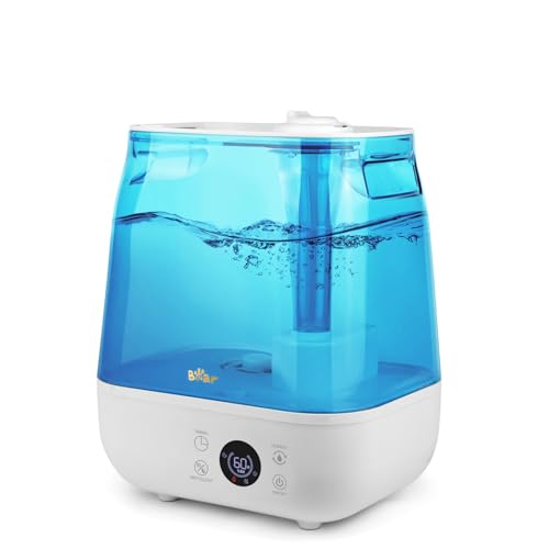 Bear 2025 Luftbefeuchter 6L Top Fill Luftbefeuchter, Timer, Schlafmodus, Konstante Luftfeuchtigkeit, Aroma Disc, 360° Drehbare Doppeldüse, 28db Ultra Silent, Geeignet Für Babys Und Pflanzen