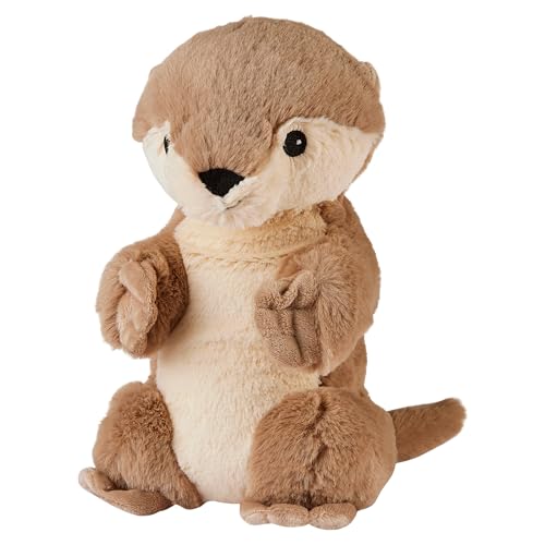 Warmies Plüsch Otter Mikrowellen-Wärmekissen mit französischem Lavendelduft, heißes oder kaltes Plüschtier zur Entspannung und warmen Linderung, geeignet für Erwachsene und Kinder