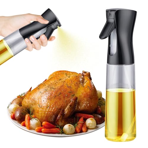 GRIFEMA ÖlSprüher, Öl Sprühflasche 300 ml, BPA-frei, Ölspray für Heißluftfritteuse, Kochspray, Salate, Grillen, GE2002B-300, Schwarz
