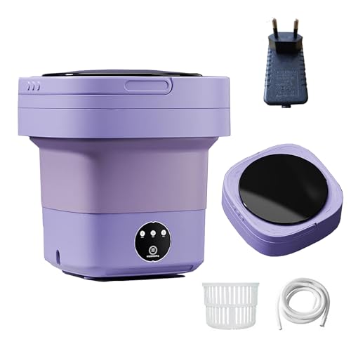 12L Portable washing machine, Mini camping waschmaschine faltbare für Camping/Zuhause/Schlafsäle/Socken/Unterwäsche(EU power)