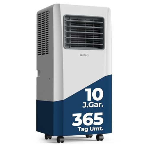 Woleix Mobile Klimaanlage 9000 BTU, Klimaanlage Mobil mit Abluftschlauch, Mobiles Klimagerät mit Abluftschlauch mit Timer 10 J.GAR.