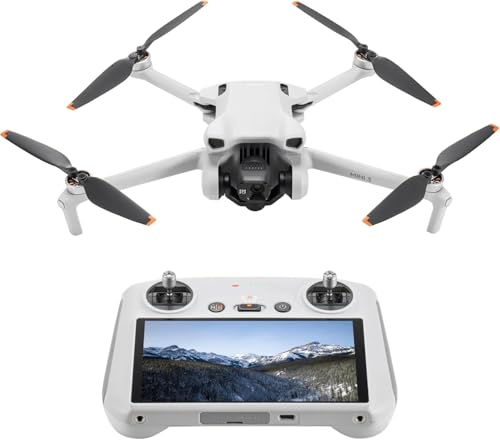 DJI Mini 3 (DJI RC) – Leichte und faltbare Mini-Kameradrohne mit 4K HDR-Video, 38 min Flugzeit, echten vertikalen Aufnahmen und intelligenten Funktionen, C0