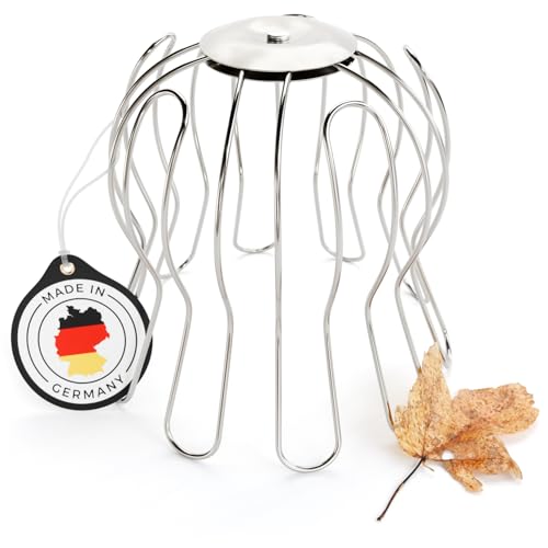 greate Dachrinnen Laubschutz Edelstahl 87 bis 100mm einstellbar - Fallrohrschutz als Regenrinnen Laubschutz - Laubfang Fallrohr, Dachrinnen Sieb, Sieb für Regenfallrohr, Sieb Dachrinne
