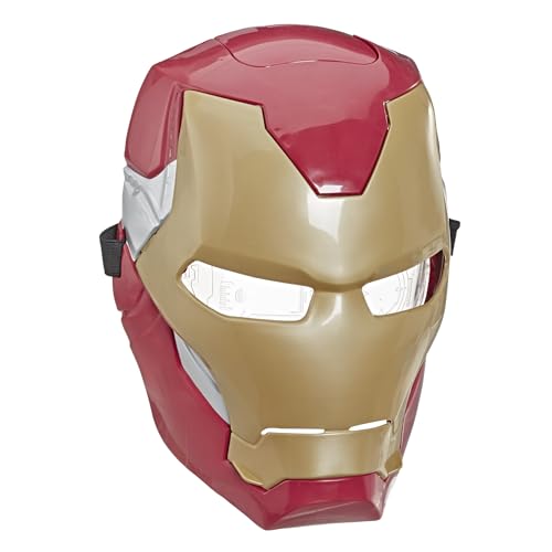 Marvel Avengers Iron Man Elektronische Maske mit coolen Lichteffekten, für Rollenspiele als Tony Stark und als originelle Kostümidee, Rosso
