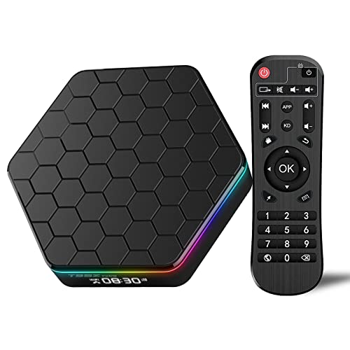 Android TV Box 12.0,Android Box 4GB RAM 32GB ROM H618 Quad Core Cortex-A53 CPU Unterstützung WiFi 6 5GHz+2.4GHz Dual-WiFi Bluetooth 5.0 LAN 100M Ethernet 3D 6K UHD/H.265 Smart Box