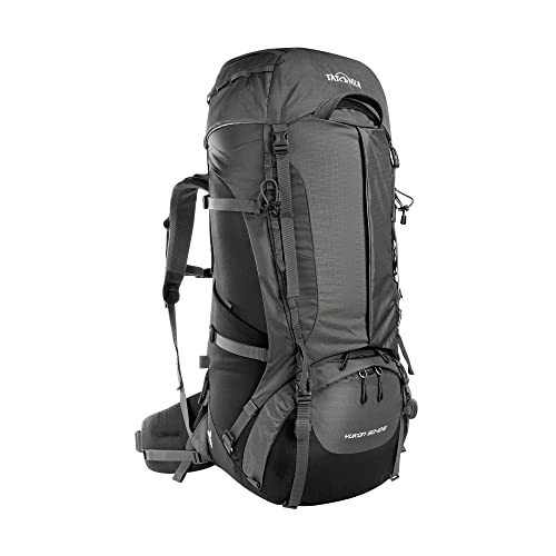 Tatonka Yukon 60+10 Women - Trekkingrucksack für Frauen - Mit Frontzugriff, verstellbarem Rückensystem, extra Bodenfach, Regenhülle und 70 Liter Volumen (titan grey/black)