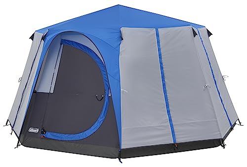 Coleman Octagon 8 Personen Kuppelzelt, blau-Grau, (LxBxH): 418 x 418 x 215 cm, wasserdicht WS 2000mm