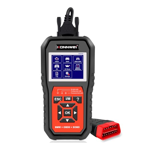KONNWEI KW480 OBD2 Diagnosegerät Auto, OBD-II/OBD KFZ Diagnose,Mit Echtzeitdaten,Fehlerauslesegerät mit Alle OBDII Funktionen - Vollständige Systemdiagnose für BMW und alle OBDII-Fahrzeuge