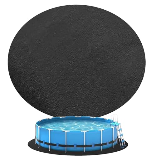 AIDODIA Pool Unterlage Outdoor, Poolunterlage Rund 366, Faltbarer Bodenschutzmatte Pool- für Aufstellpools bis Ø 366 cm, Wasserabsorbierende Filzmatte, Wiederverwendbar Spa-Pool-Zubehör, Schwarz