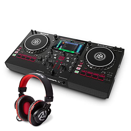 Numark Mixstream Pro+ Standalone DJ Controller & HF175 - DJ-Kopfhörer im geschlossenem Design, 40mm Treiber, hochqualitativen Ohrmuscheln für Mixing und DJ-Monitoring, 3m Kabel enthalten