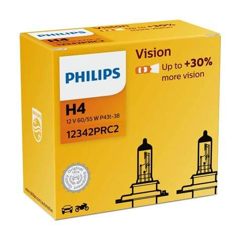 Philips H4 12 V 60/55 W P43t Vision Auto Lampen Scheinwerfer 12342prc2 2 Leuchtmittel