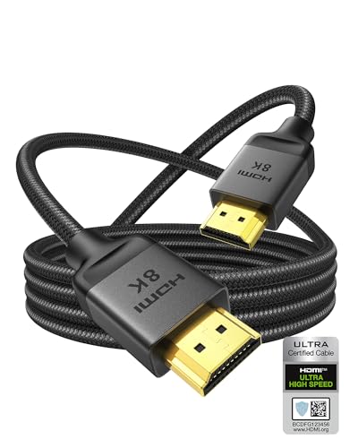 Silkland 10K 8K HDMI 2.1 Kabel 3m, Zertifiziertes HDMI® Kabel 48Gbps, PS5 HDMI Kabel 4K@120Hz/144Hz, eARC HDR10 Dolby Atmos DTS:X HDCP2.3 für HDTV/Soundbar/Blu-ray/Beamer/Laptop/Display/PC/Switch