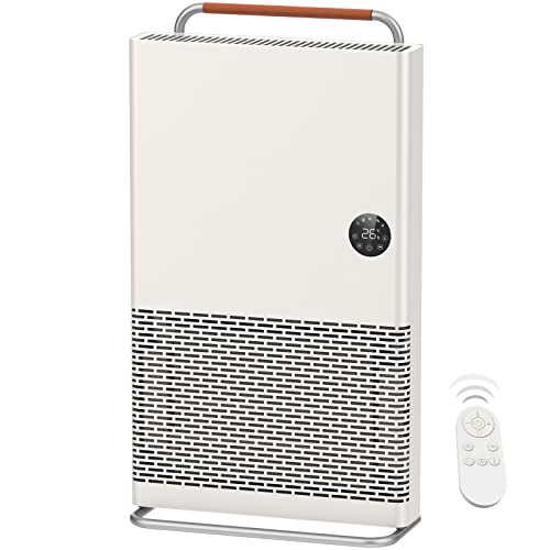 Elektroheizung Graphen Konvektor-Heizung mit 2 Heizelemente, Fernbedienung, Einstellbare 15-45℃ Elektroheizung Energiesparend, Leise Heizung Elektrisch, Heizkörper Elektrisch mit Thermostat, 2200W