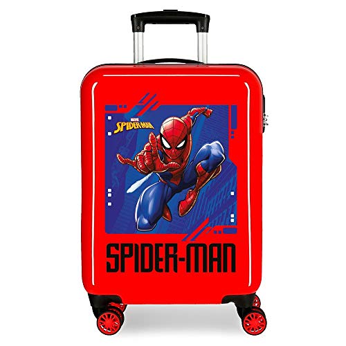 Marvel Spiderman Street Kabinenkoffer Rot 37x55x20 cms Hartschalen ABS Kombinationsschloss 34L 2,6Kgs 4 Doppelräder Handgepäck