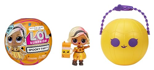 L.O.L. Surprise! Spooky Party - Pumpkin Pretty - Puppe in Limitierter Auflage mit 7 Überraschungen - Kürbiskugel-Verpackung für eine Süßes-oder-Saures-Tour - für Sammler und Kinder ab 4 Jahren