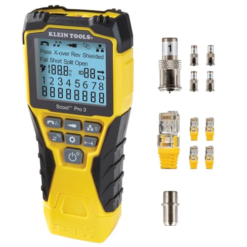 Klein Tools Kabeltester VDV501-851 Audio/Video, Netzwerk, Telekommunikation, Gelb Schwarz