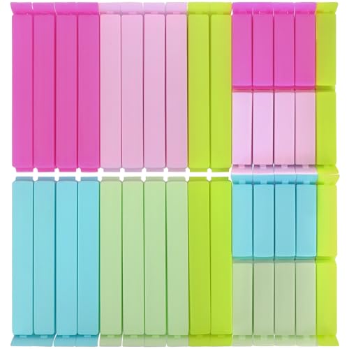 Zhtulck Verschlussclips, 40 Stück clips für tüten，6CM/11CM Verschlussklammern Clips, Bunte Klammern für Tüten, Wiederverwendbar Tütenclips für Verpackung Süßigkeiten Snacks.