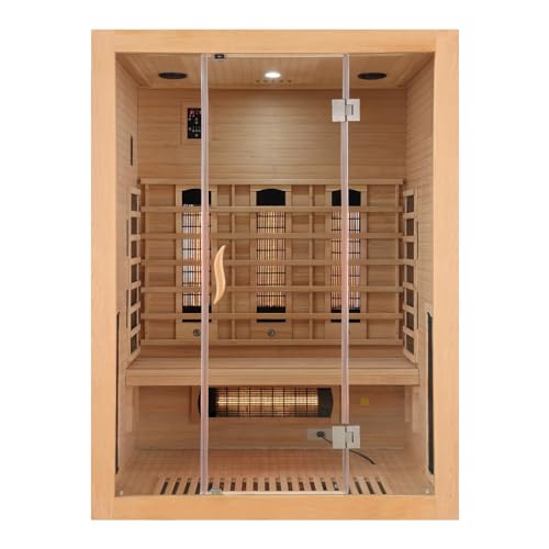 Sanotechnik Open Infrarotkabine für 3 Personen, Holz: Hemlock, Moderne Wellnessoase, 150 cm x 120 cm x 200 cm