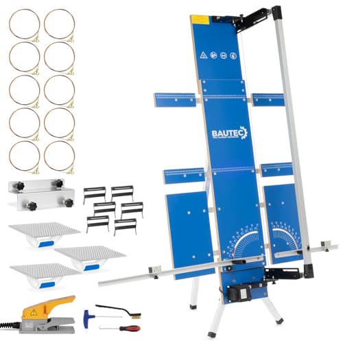 BAUTEC GAZELLE Modell 7 'Butterfly' » Styroporschneider 200 Watt / 1.300mm » Komplettset inkl. 10 Schneidedrähte, Gerüsthalterung, Fußschalter, Schleifraspel, Styrogrips » Heißdrahtschneider