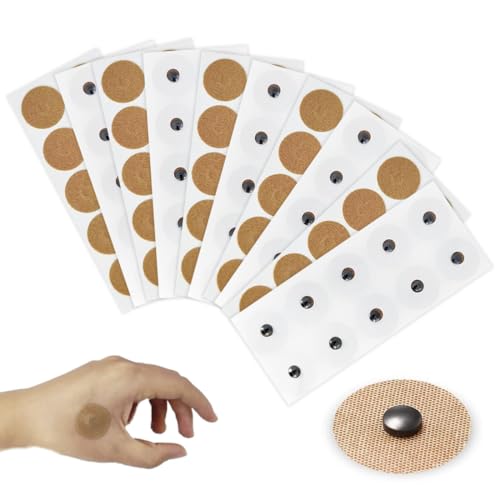 IKOPFLN 5 Bögen 50 akupressurpunkte magnetisch Magnetische Akupressur Pflaster Akupunktur Magnetic Patches Magnetische Akupressur Patches für Magnetfeldtherapie Knie Rückenentlastung Erwachsene