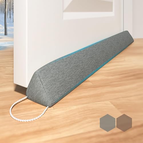 Zugluftstopper für Türen,90cm Windstopper,Extra Schwere Türdichtung Waschbar,Zur Wind- und Schalldämmung von Türen und Fenstern,Einfache Aufbewahrung durch Zuglasche,Gray