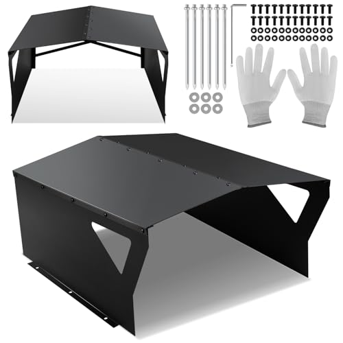 Gimisgu Mähroboter Garage Verzinktem Schutzüberdachung Carport Überdachung für Rasenmäher Rasenroboter mit Handschuhe und UV-Schutz | ideal Gegen Regen und Hagel 78x60x34cm Schwarz
