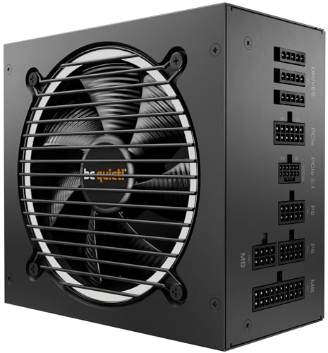 be quiet! Pure Power 12 M 750W, ATX 3.1 und PCIe 5.1 kompatibel, 80 Plus Gold, modulares Netzteil, 12V-2x6-Kabel inkludiert, 120mm be quiet! Lüfter, BN343