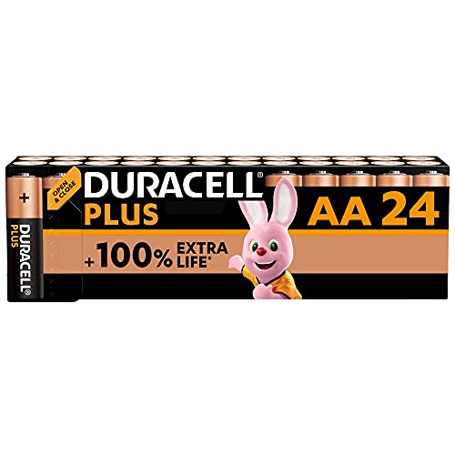 Duracell Plus Batterien AA, 24 Stück, langlebige Power, AA Batterie für Haushalt und Büro