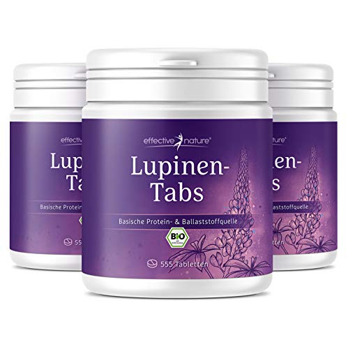 effective nature - Lupinentabs - Pflanzliche Eiweisstabletten aus kontrolliert-biologischem Anbau - Ideal für unterwegs - Hoher Proteinanteil, 1565 Stk