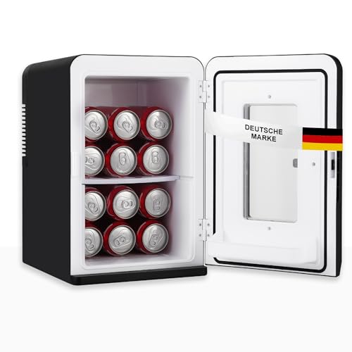 Sommertal KS15 Mini Kühlschrank, kühlen und wärmen, Volumen 15L, 230V für Zimmer Steckdose und 12V DC für Auto, Bierkühlschrank, Getränkekühlschrank, Minibar klein tragbar