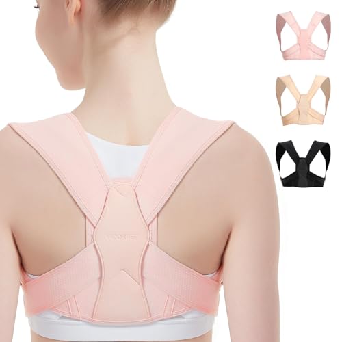 Rücken Geradehalter, Verstellbare Schultergurt Haltungskorrektur Rücken Damen für Clavicle Unterstützung und die Bereitstellung von Schmerzlinderung von Nacken, Schulter und oberen Rücken (S/M)